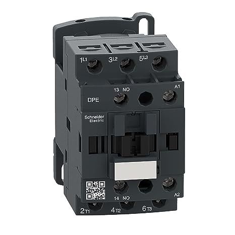 Schneider Electric - DPE18B7 Easy TeSys IEC Contator, 7,5HP, 480V, bobina de 24VAC, montagem em trilho DIN/fixação por parafuso